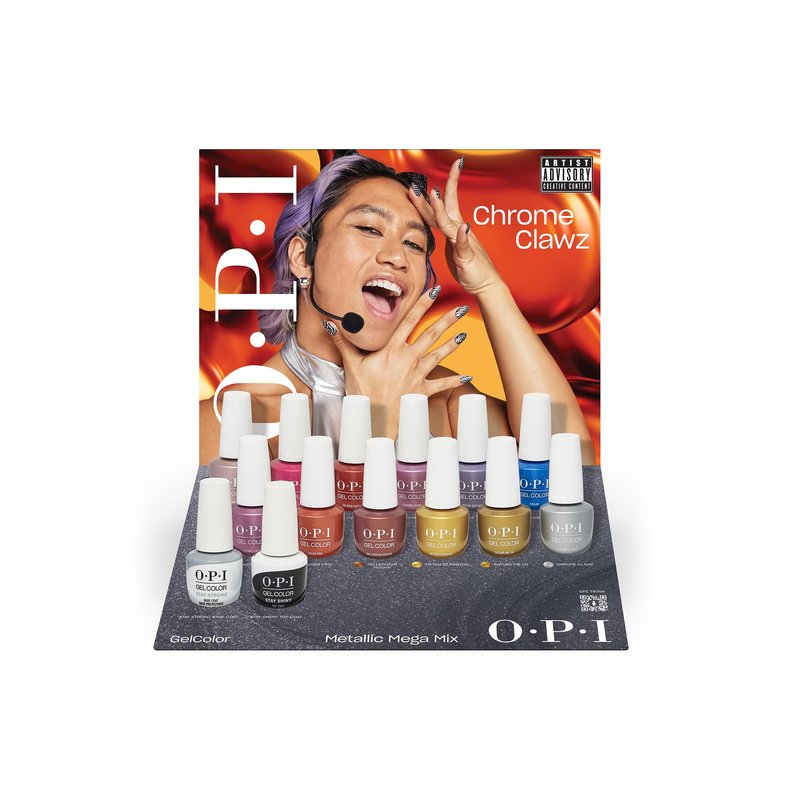 OPI GelColor Y2Slay | Opaque Bright Blue Metallic UV Cure Gel Nail Polish | Metallic Mega Mix Collection