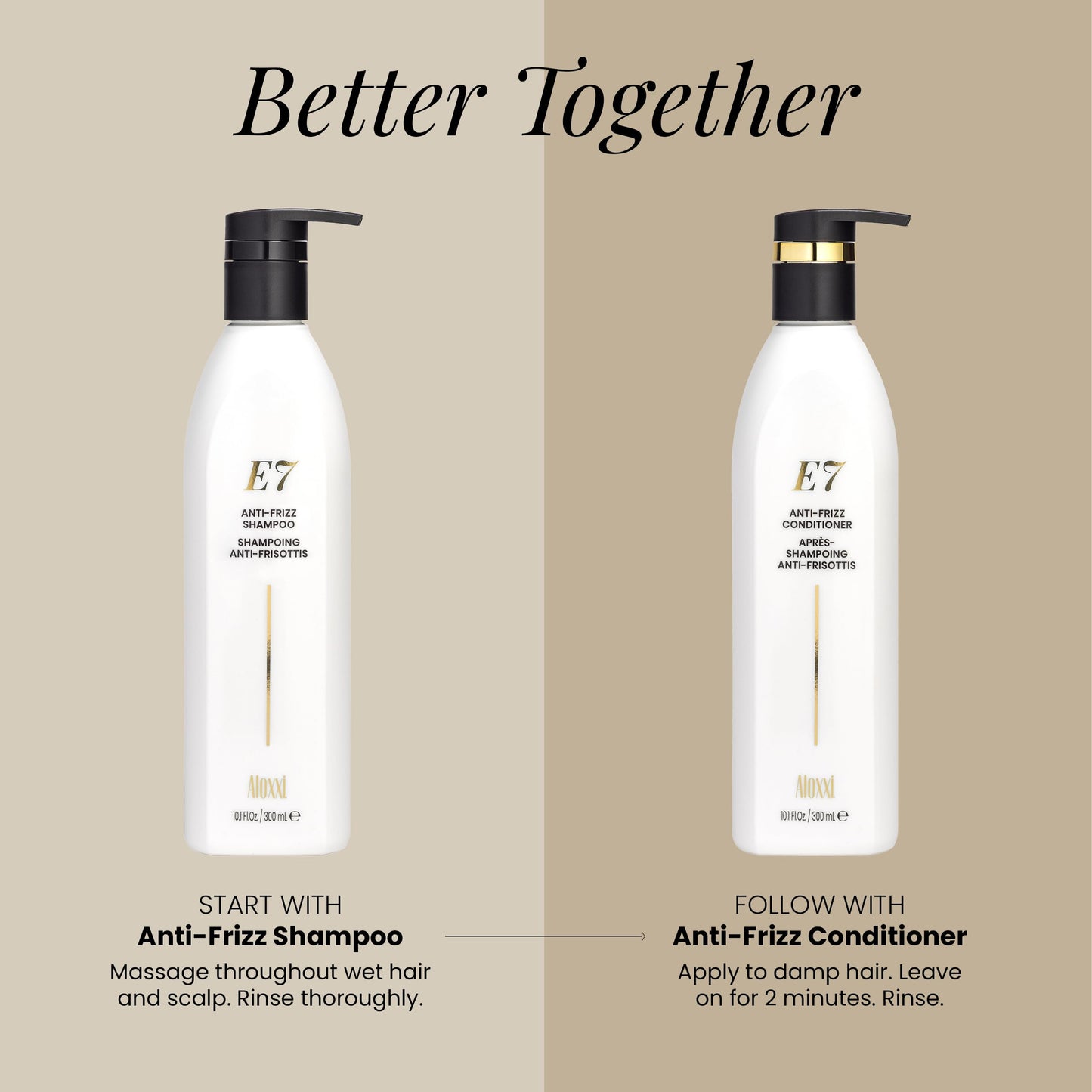 ALOXXI E7 Anti-Frizz Shampoo for Color-Treated Dry Damaged Hair Moisturizing & Strengthening with Cleansing Oils & Antioxidants, 10.1 Fl Oz