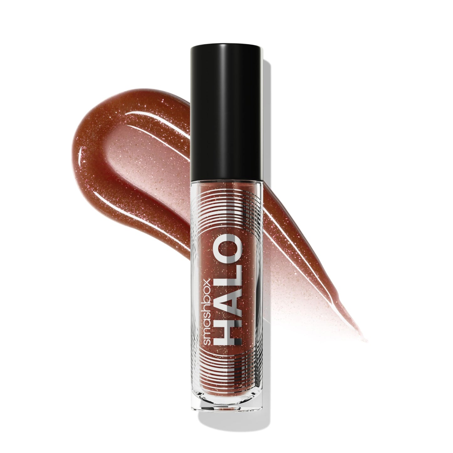Smashbox Halo Plump + Glow Lip Gloss | Non-Sticky, Hydrating, Plumping Lip Gloss with 6-Hour Shine | Hyaluronic Acid and Vitamins C+E, 0.14 Fl Oz, Luster
