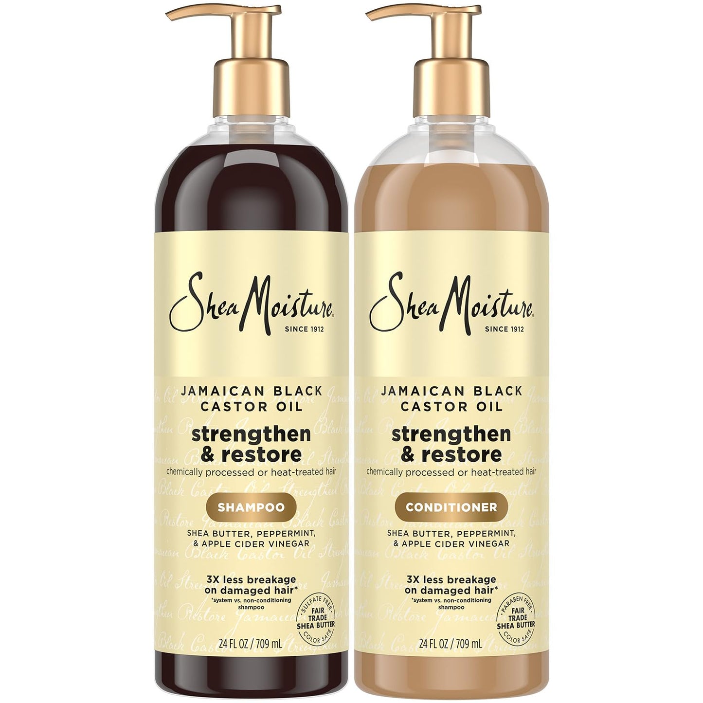 Jamaican Black Castor Oil Shampoo & Conditioner Set - Strengthen & Restore | 24 Oz Each