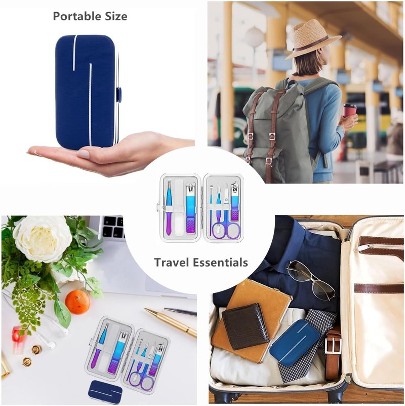 Manicure Set - Nail Clipper & Grooming Kit for Travel | Essential Nail Care Tools for Men & Women