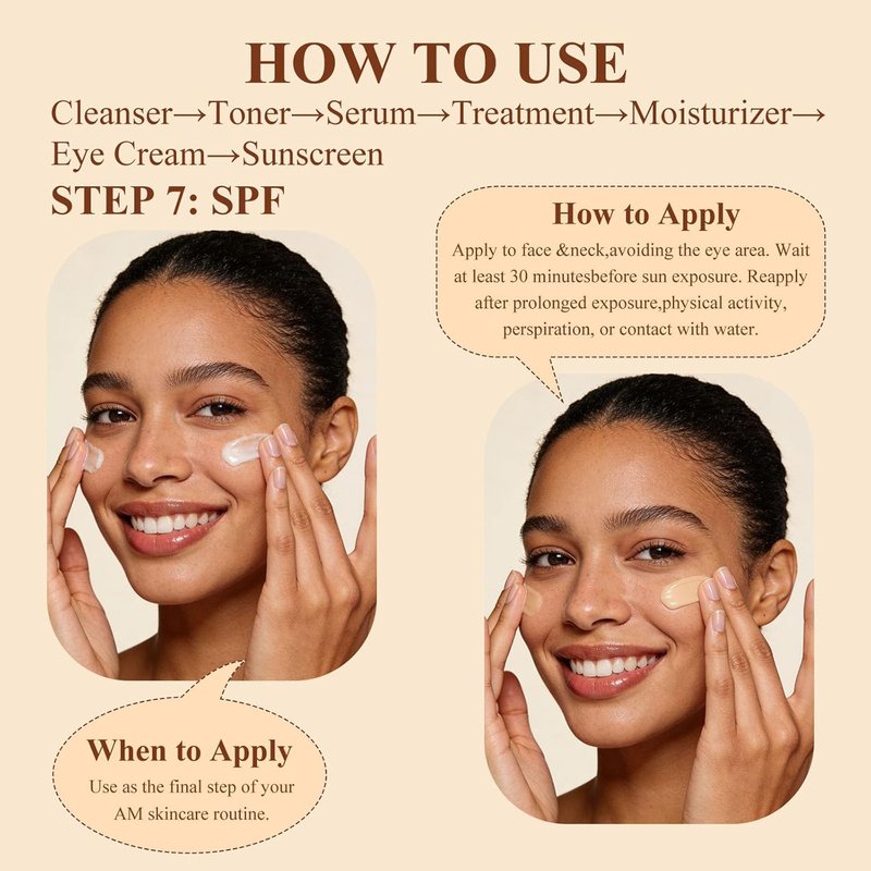 Anti-Aging Tinted Face Moisturizer - Sheer Sunscreen SPF 46 | Hydrating Skin Care, 1.7 oz