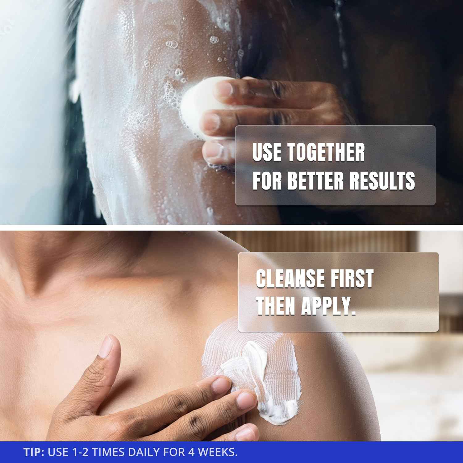 Tinea Versicolor Treatment - Antifungal Soap & Antifungal Cream, 7X FAST, Multi-Functional Clinically Proven Kit for Ringworm, Folliculitis, Jock Itch, Athlete's Foot, and Seborrheic Dermatitis