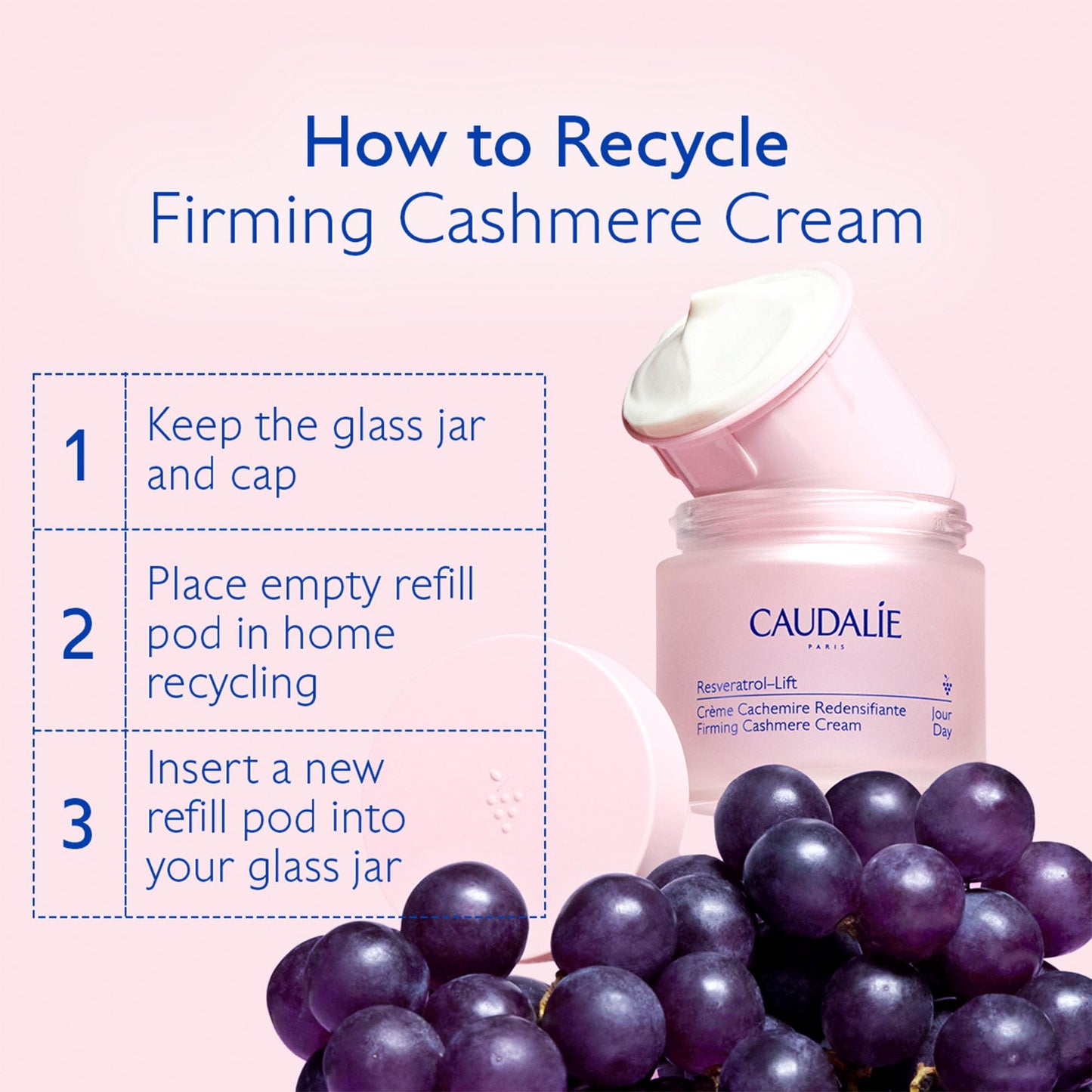 Caudalie Resveratrol-Lift Firming Cashmere Cream, Refillable Jar - 50 mL