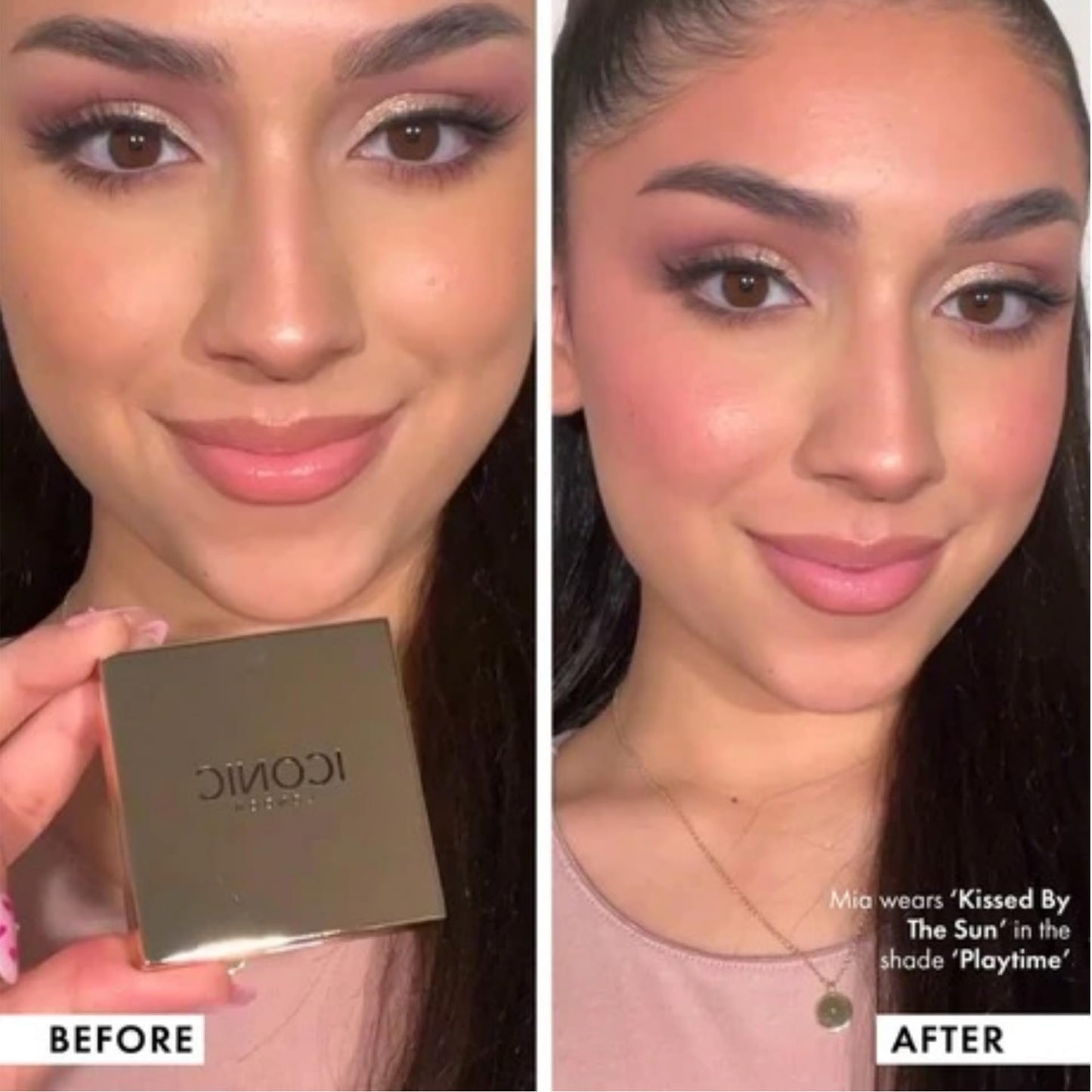 ICONIC LONDON Kissed by the Sun | Multi-Use Blush, Bronzer, & Highlighter, For All Skin Types, Cruelty-Free, Vegan Makeup, (Play Time) 0.17 oz