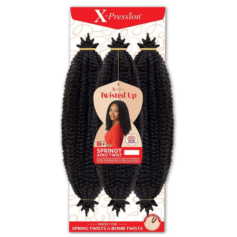 Outre Crochet Braids - X-Pression 3X Springy Afro Twist 16" | 3-Pack, Color 2