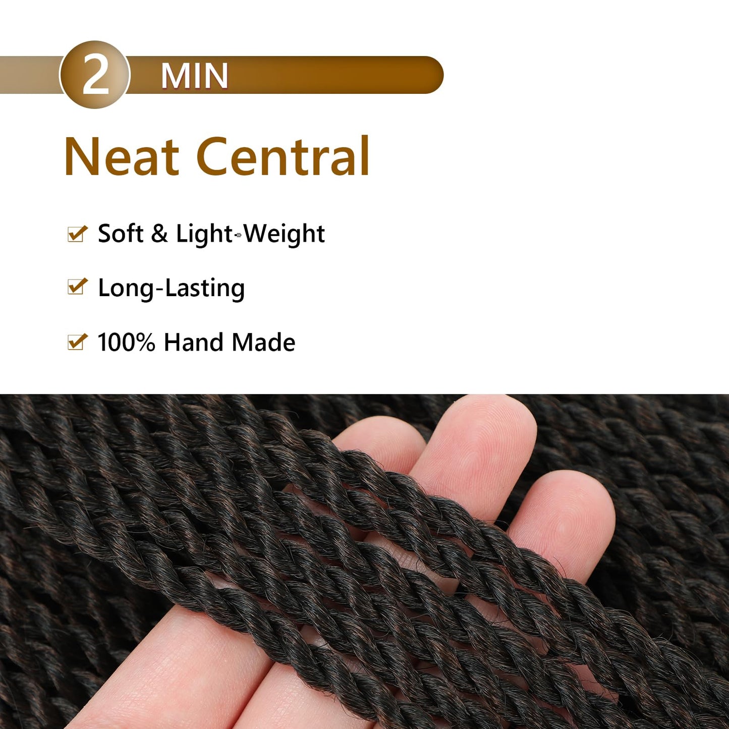Senegalese Twist Crochet Hair 22 Inch 9 Packs Pre Looped Pretwisted Boho Goddess Twist for Black Women Natural Straight Ends Hot Water Setting Braids（1B/30/27)