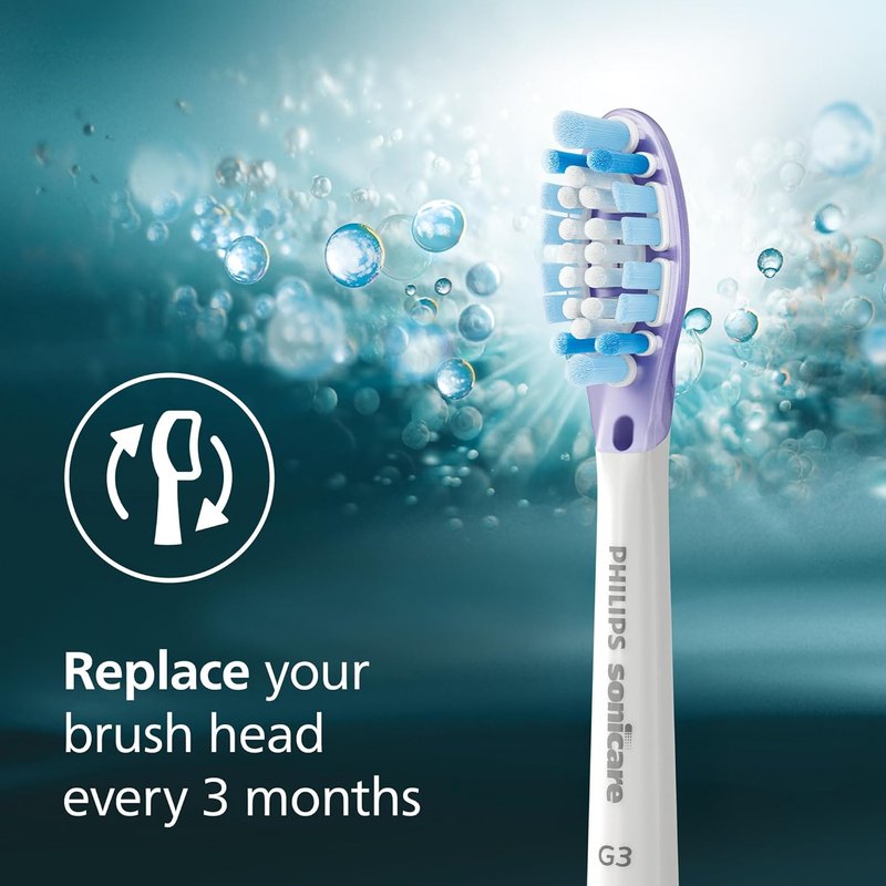 Philips Sonicare G3 Electric Toothbrush Heads - Genuine Replacement, 4 Pack | White, One Year Supply, HX9054/65