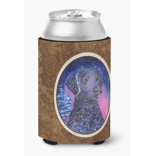 Caroline's Treasures SS8354CC Starry Night Curly Coated Retriever Can or Bottle Hugger Cooler Washable Drink Sleeve Collapsible Beverage Insulated Holder, Can Hugger, Multicolor
