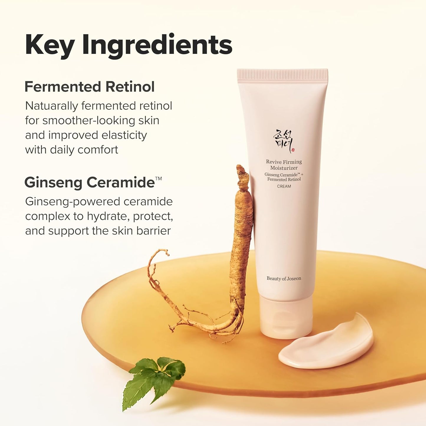 Revive Firming Moisturizer - Ginseng Ceramide & Fermented Retinol for Dry Skin | 60ml (2.02 fl. oz)