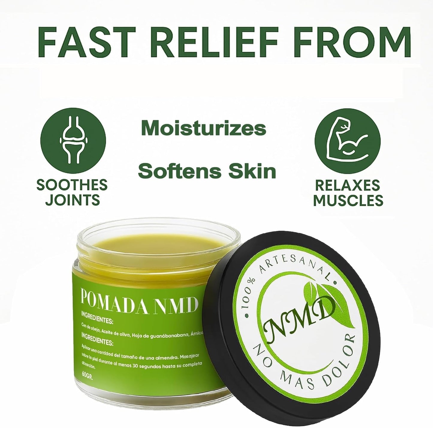 NMD Pomade for Pain Relief - Moisturizing Cream for Soothing Skin | 2 oz