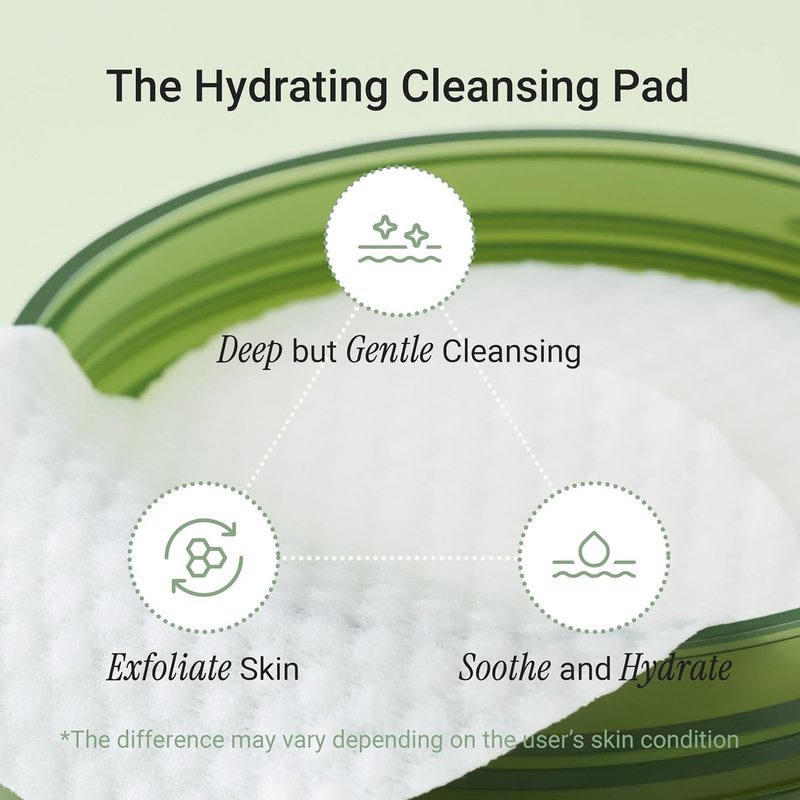 Cica Cleansing Water Pads - Korean Micellar Makeup Remover Wipes | Exfoliating Toner for Glass Skin | Hydrating & Calming - 80ct