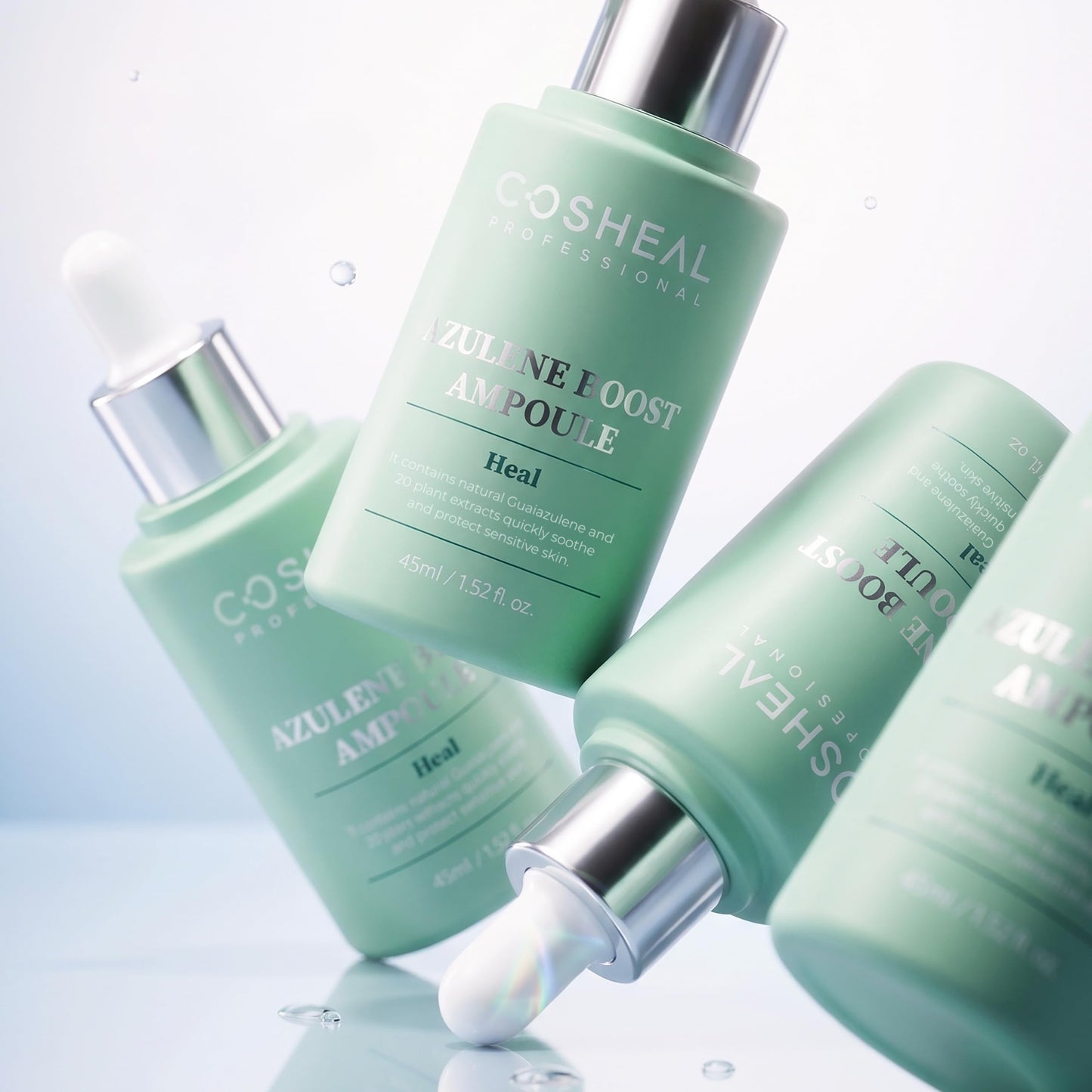 COSHEAL Azulene Boost Ampoule 1.52 fl oz, Calming & Soothing Serum with Guaiazulene, Centella Asiatica & Botanical Extracts, Hydrates Sensitive Skin, Korean Skin care