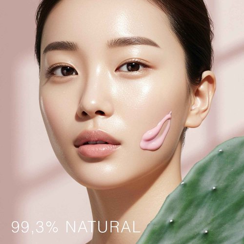 STARSKIN Orglamic Pink Cactus Pudding, Hydrating & Nourishing Cream for all Skin Types, 99.3% Natural with Prickly Pear Cactus Seed Oil & Hyaluronic Acid, Luxurious Glow Moisturizer, K-Beauty - 15ml