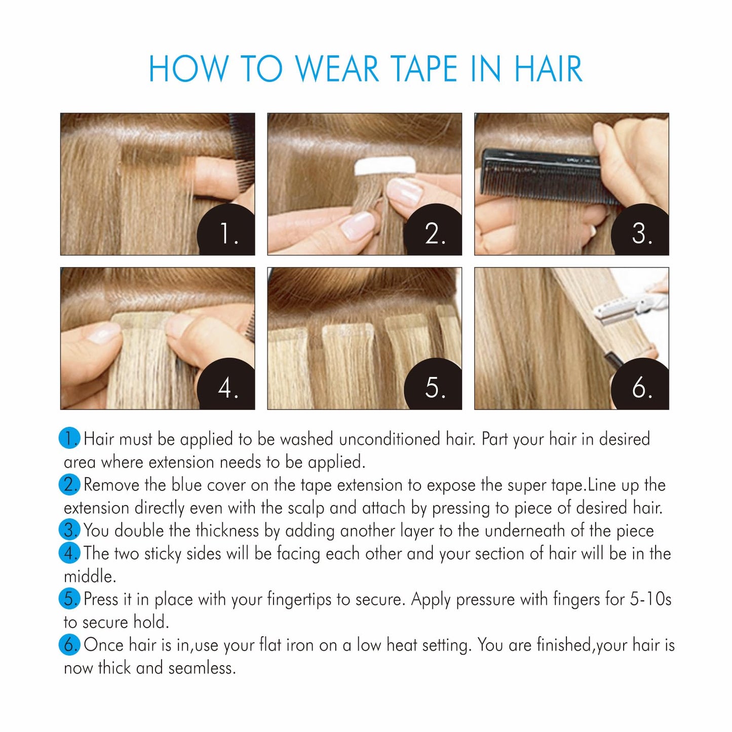 Blissource Tape-In Human Hair Extensions, Straight, 18 Inch, #4/27 Chocolate Brown to Caramel Blonde