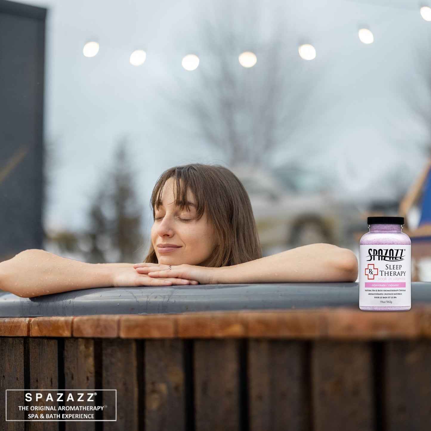 Spazazz RX Sleep Therapy Aromatherapy Bath Salt Crystals 2-Pack (19 Oz Each) - Spazazz Aromatherapy Bath Salts for Hot Tubs & Baths, Safe for All Spas & Bath Types