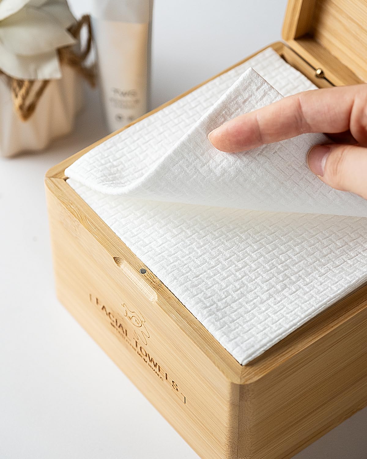 Clean Facial Towels,1 Box with 240 Ct Disposable Face Towels - Premium Facial Cleansing Cloths & Towelettes, Perfect for Skincare Routine - Biodegradable, Travel-friendly, and Eco-friendly