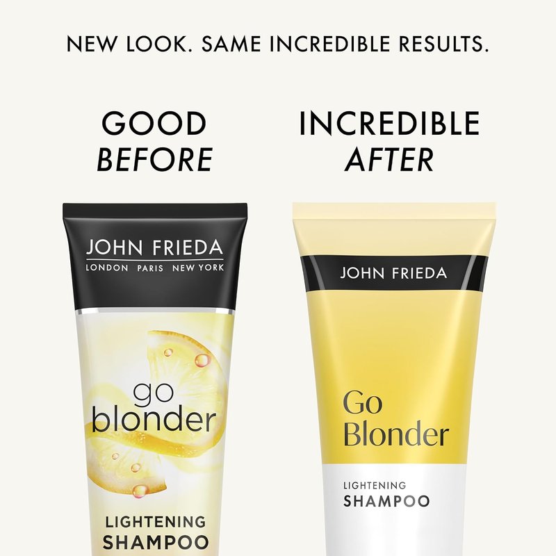 John Frieda Go Blonder Shampoo & Conditioner Set - Gradually Lightens Blonde Hair | 8.3 oz, Pack of 2