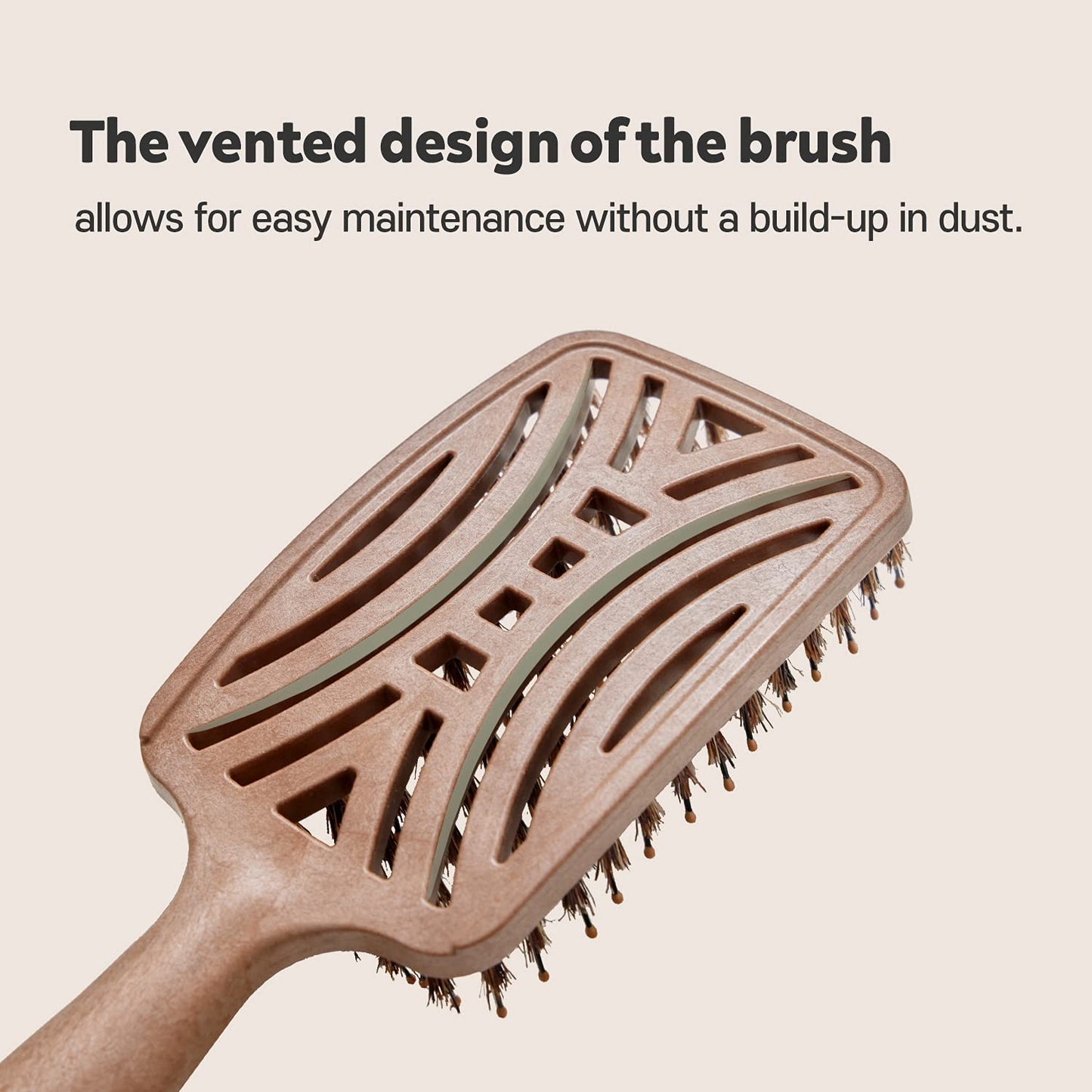 Yao Boar Bristle Hair Brush - Ventilated Thick & Curly Hair Detangler for Women & Kids, Shiny & Textured Hair
