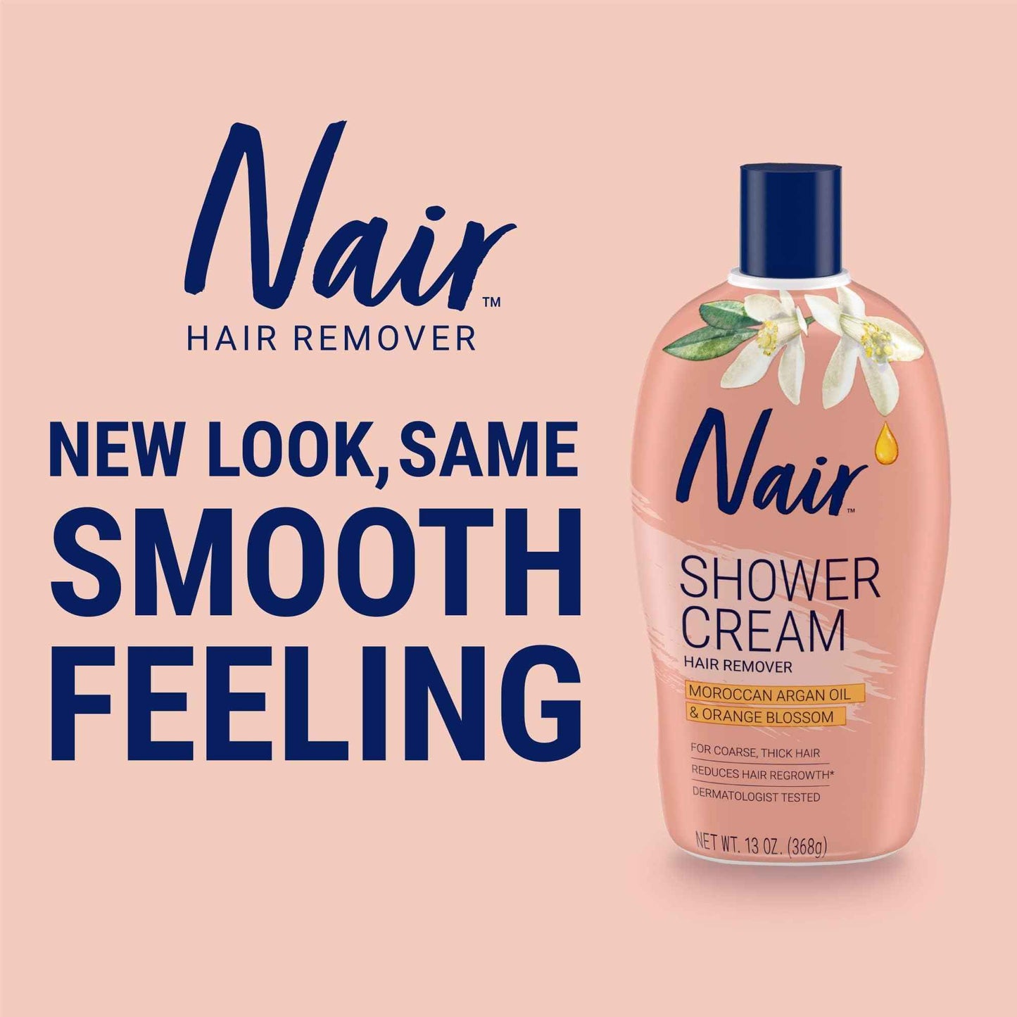 Nair Moroccan Argan Oil Shower Cream Hair Remover, 13.0 oz.