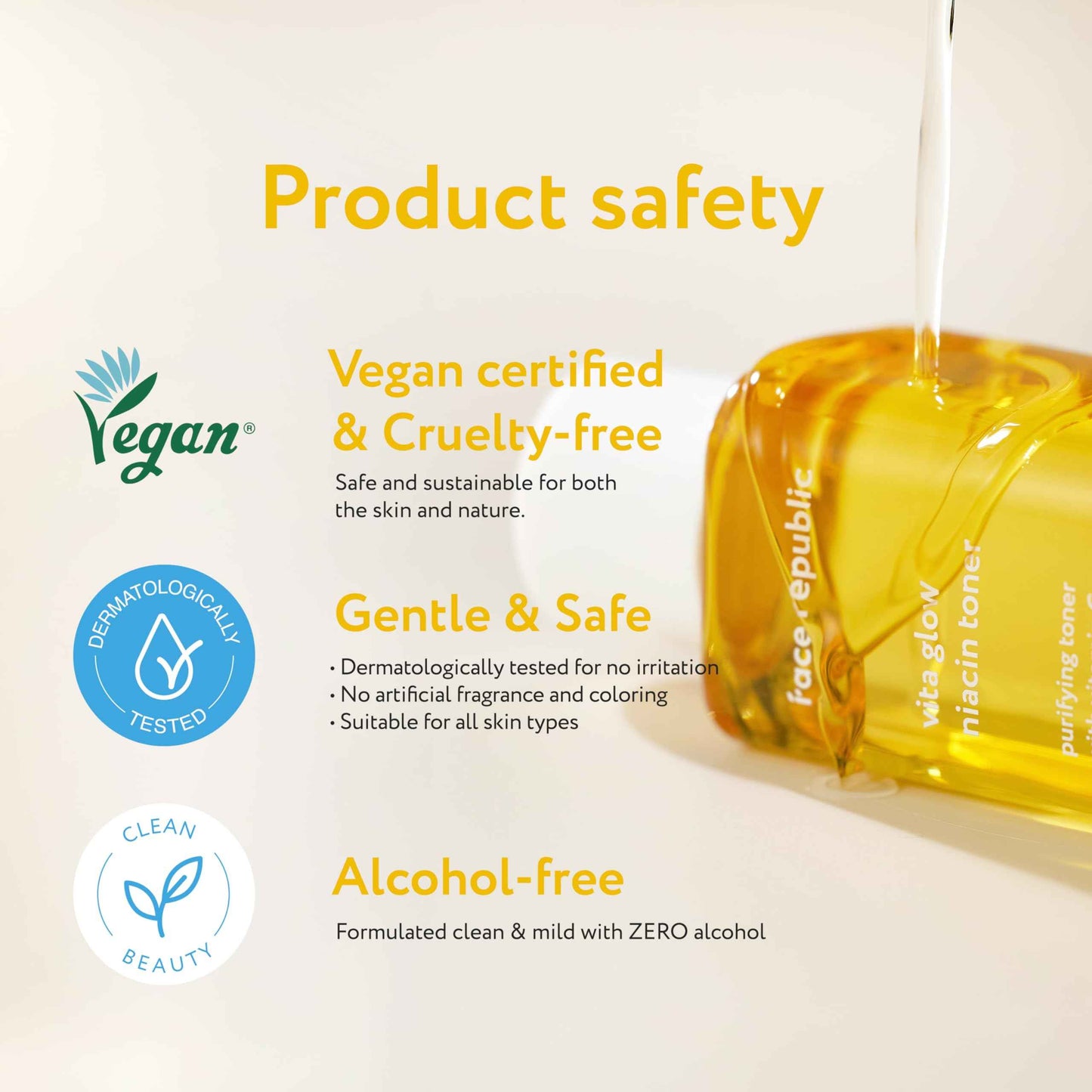 Face Republic Vita Glow Niacin Toner 160ml 5.41 fl oz | Vitamin Complex | Vitalizing & Purifying | Radiant Glow for Dull Skin | 7 Hyaluronic Acids, Vitamin C, Niacinamide | Vegan Korean Skincare