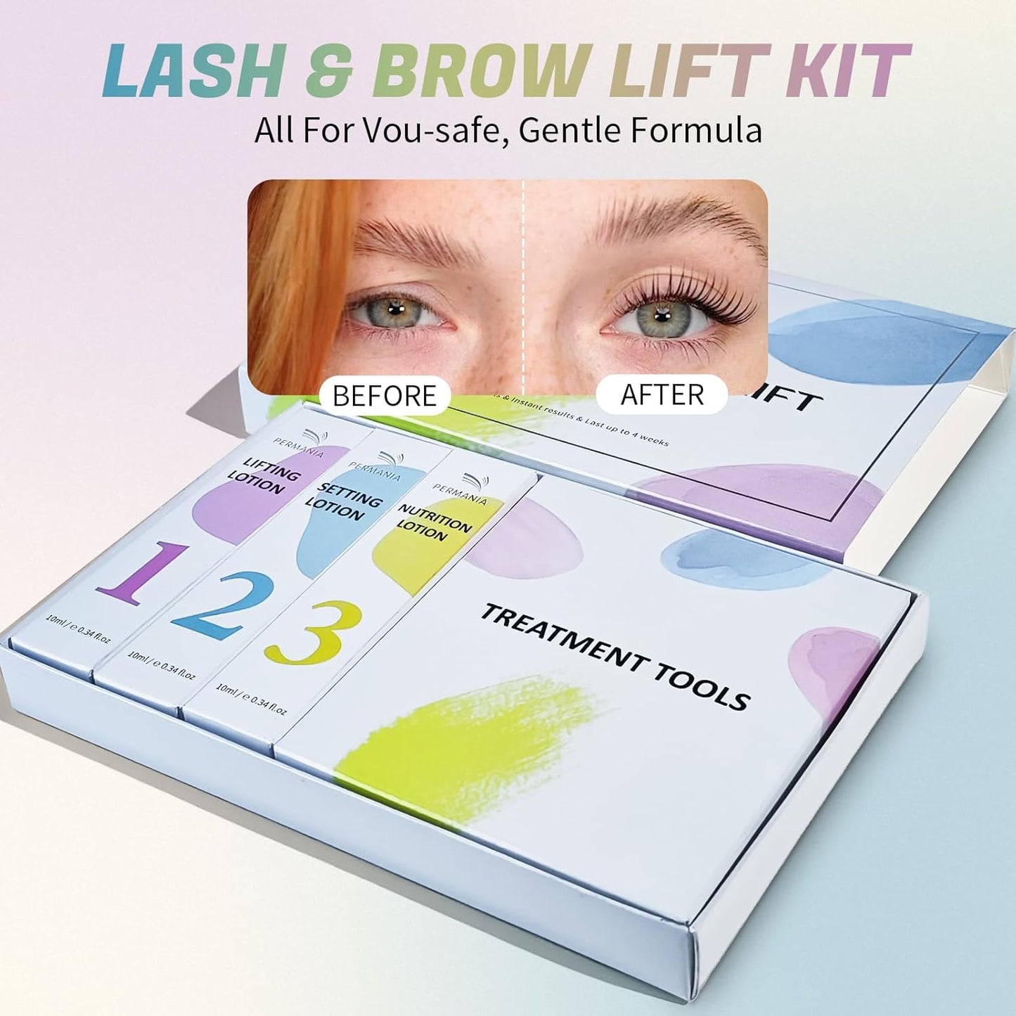 Korean Lash Lift Kit - Easy Apply Brow Lamination for Natural Results | Instant Lifting & Curling with Glue Balm