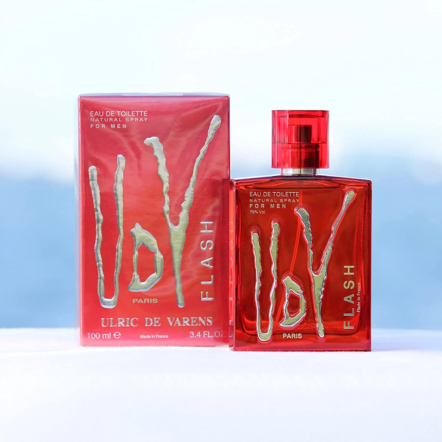 Udv Flash Eau De Toilette Spray for Men - 3.4 Ounce Fragrance | Fresh & Invigorating Scent