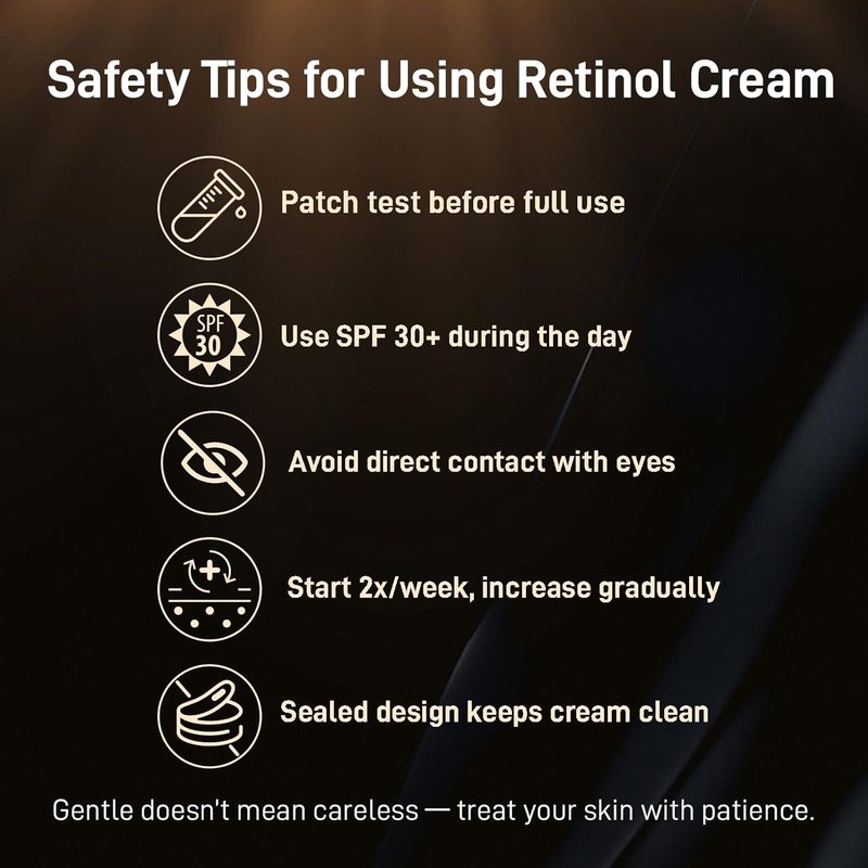 Retinol Anti-Aging Face Moisturizer Cream - Hydrating Night Cream with 5% Squalane & Hyaluronic Acid | 1.85oz