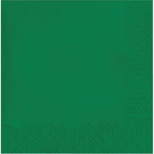 Creative Converting Touch of Color 2-Ply 50 Count Paper Lunch Napkins, Emerald Green