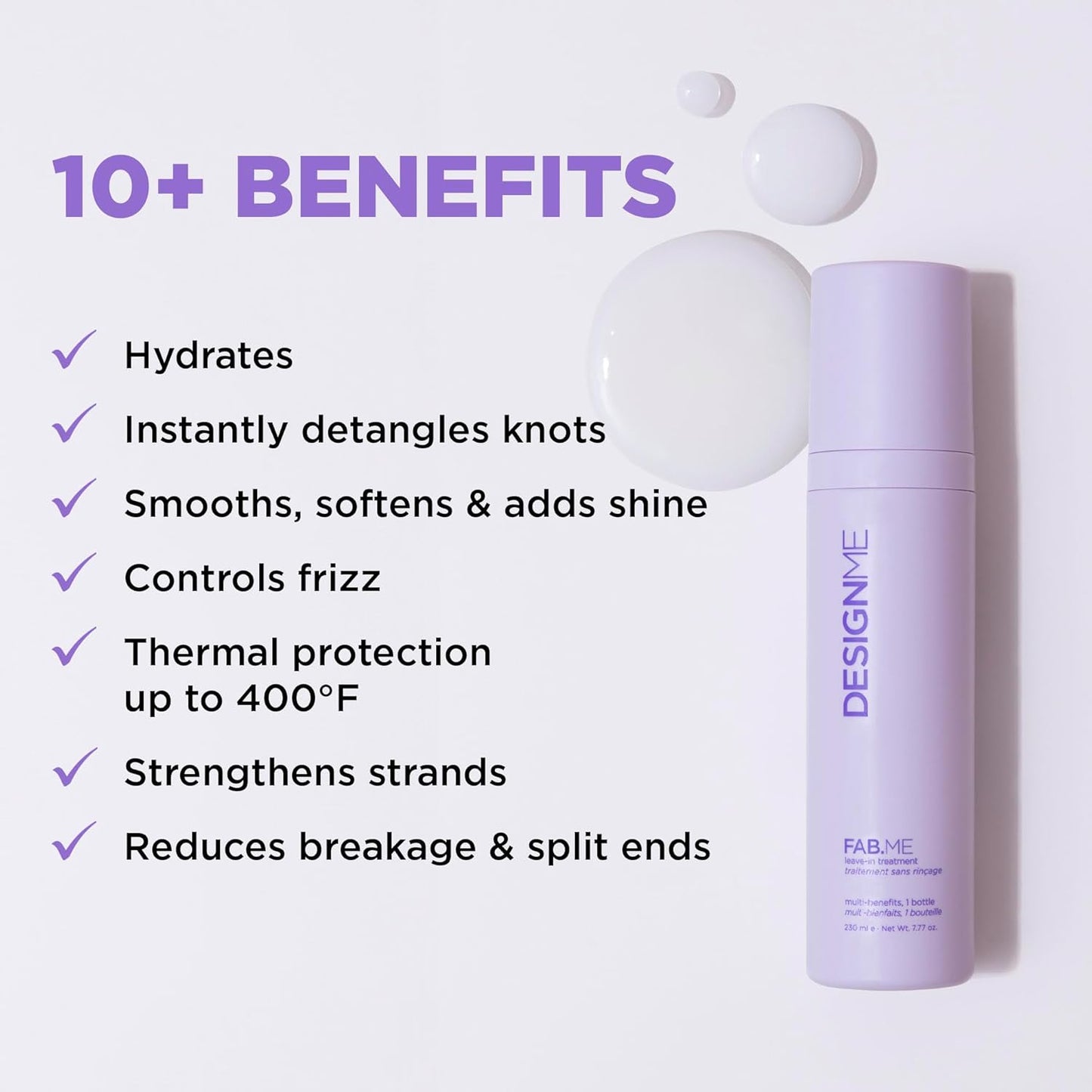 Leave-In Conditioner for Curly Hair - Multi-Benefit Lightweight Treatment Spray | Enhanced Manageability & Control