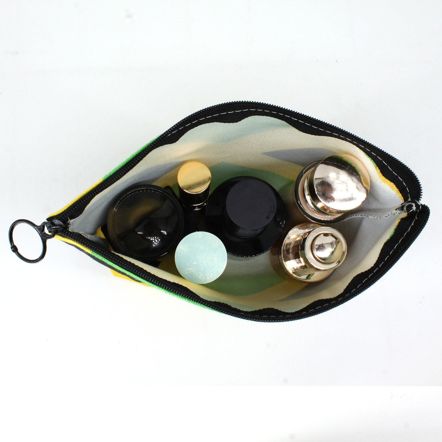 VOARYISA Canvas Makeup Bag Travel Toiletry Bag Makeup Bag for Women Girls Jamaica Flag Reggae(Jamaican-10PCS)
