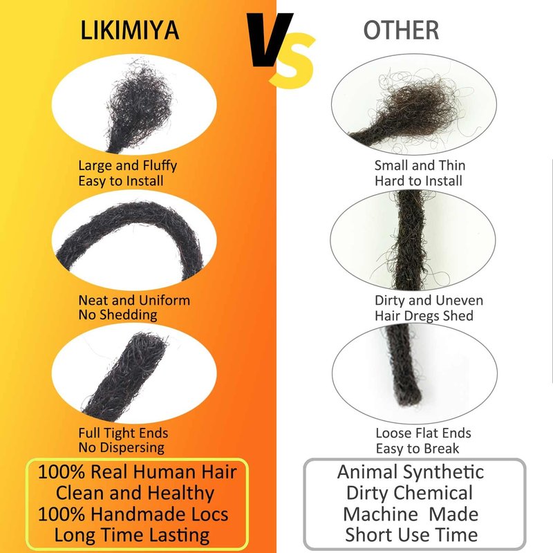 613# Bleach Blonde Loc Extensions Human Hair 0.4 cm 6 Inch 30 Strands Dreads Extensions Human Hair Locs Extensions Dreadlocks Extensions for Men Women Kids Full Handmade Permanent Real Human Hair Locs