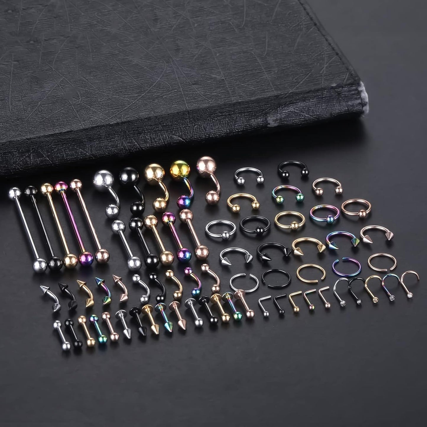 Body Piercing Kit - 120PCS Surgical Steel Jewelry with 14G, 16G, 20G Rings & Tools | Complete Piercing Supplies