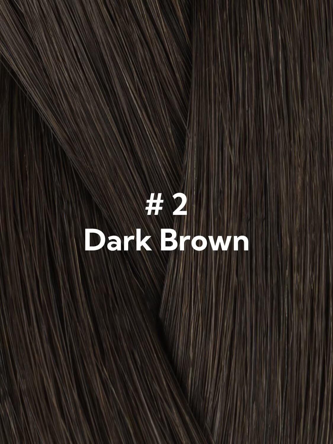 Invisi Edge Tape-In Hair Extensions - 10 Inch 30g 20pcs Dark Brown Seamless Real Remy Hair