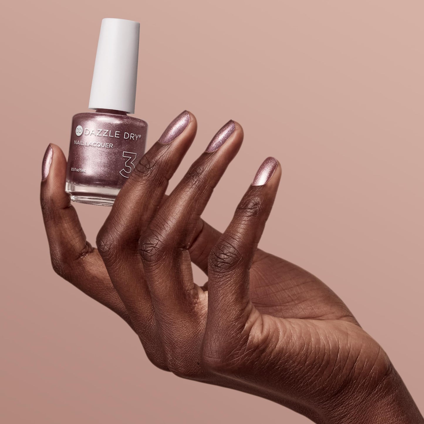 Dazzle Dry Nail Lacquer (Step 3) - Out N' About - A rose gold metallic. Full-coverage metallic. (0.5 fl oz)