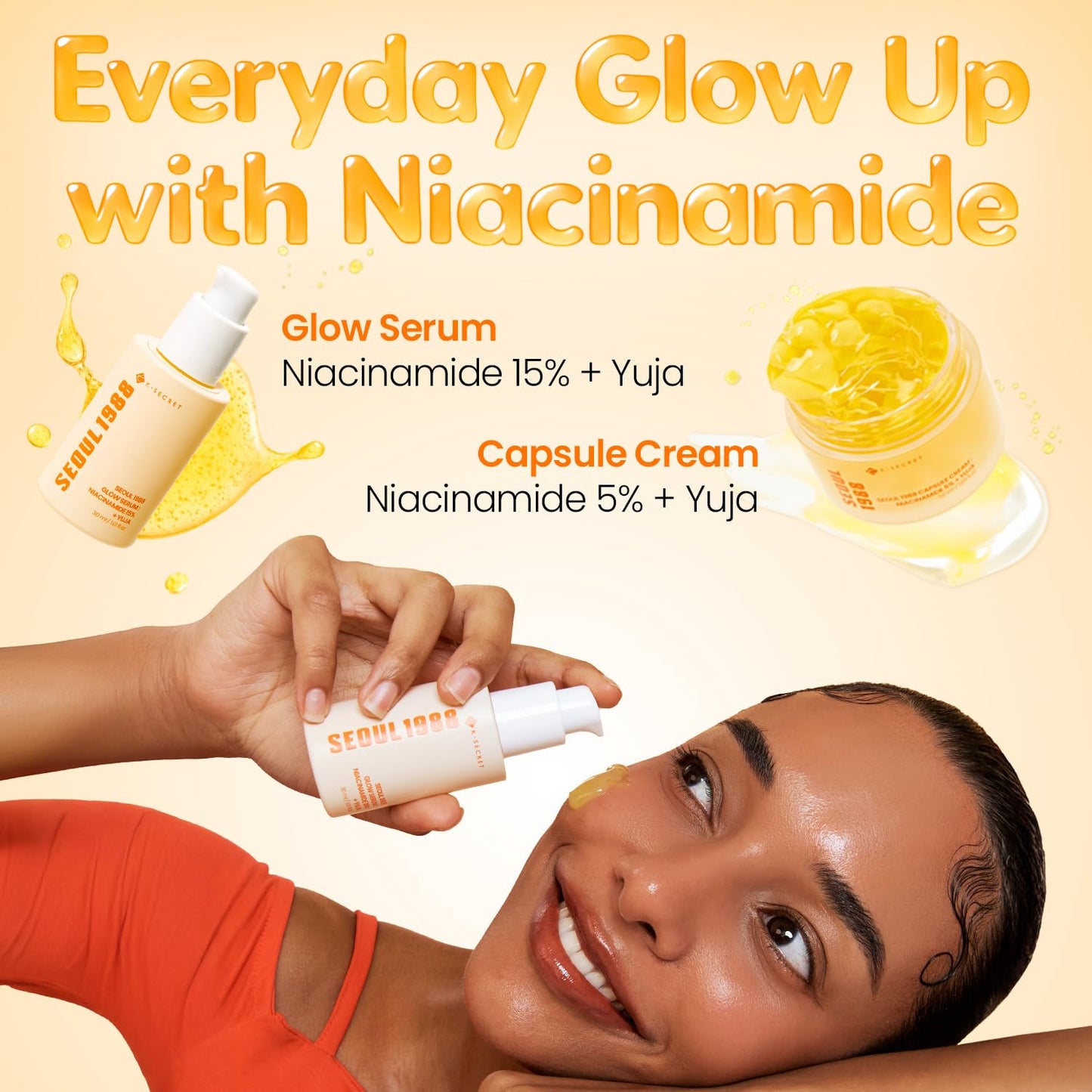 K-SECRET SEOUL 1988 Niacinamide Glow Serum - 15% Niacinamide & Yuja | Hydrating Facial Serum for Dark Spots, 30ml
