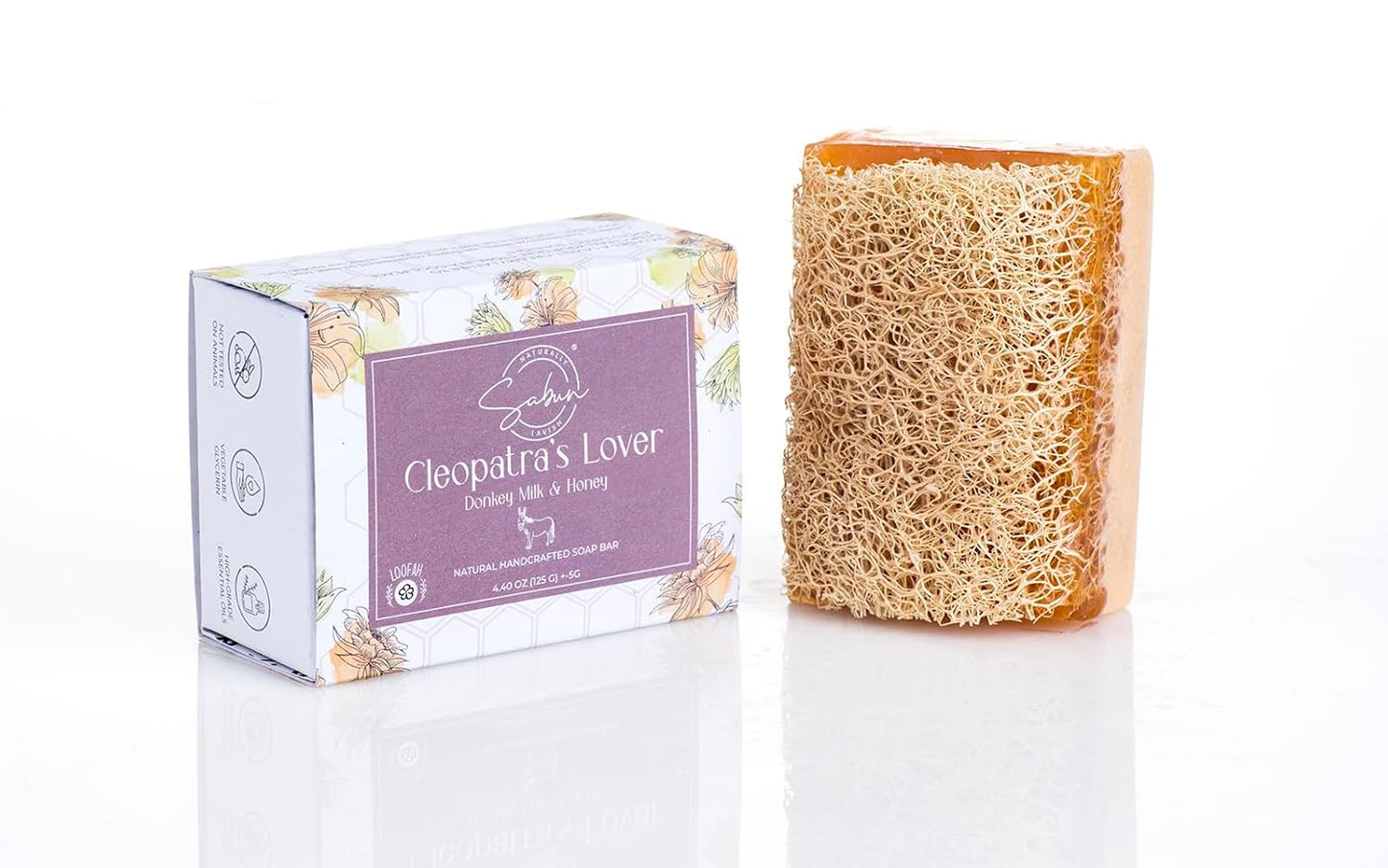 Donkey Milk & Honey Exfoliating Loofah Bar Soap | Nourishing, Hydrating, Moisturizing | 3 Pack (4.4 oz Each)