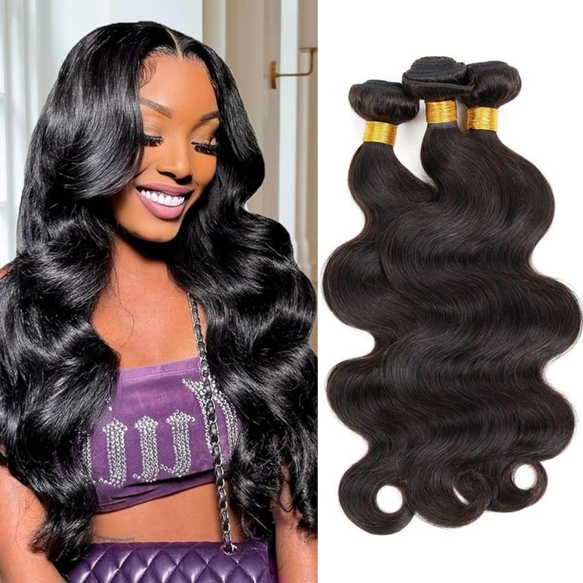 Body Wave Bundles Human Hair 12 14 16 Inch Unprocessed Brazilian Virgin