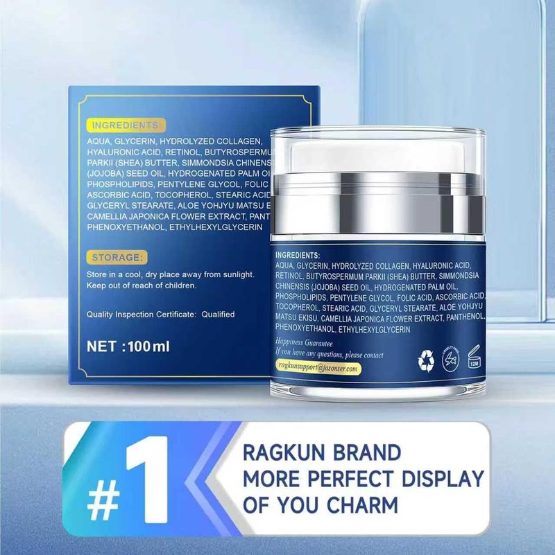 Retinol Cream for Face, Collagen Neck Creams for Tightening and Firming, Anti Aging Day & Night Facial Moisturizer for Women & Men, Instant Face Lift Wrinkle Cream 1.7 fl. oz with Glycolic Acid Pads