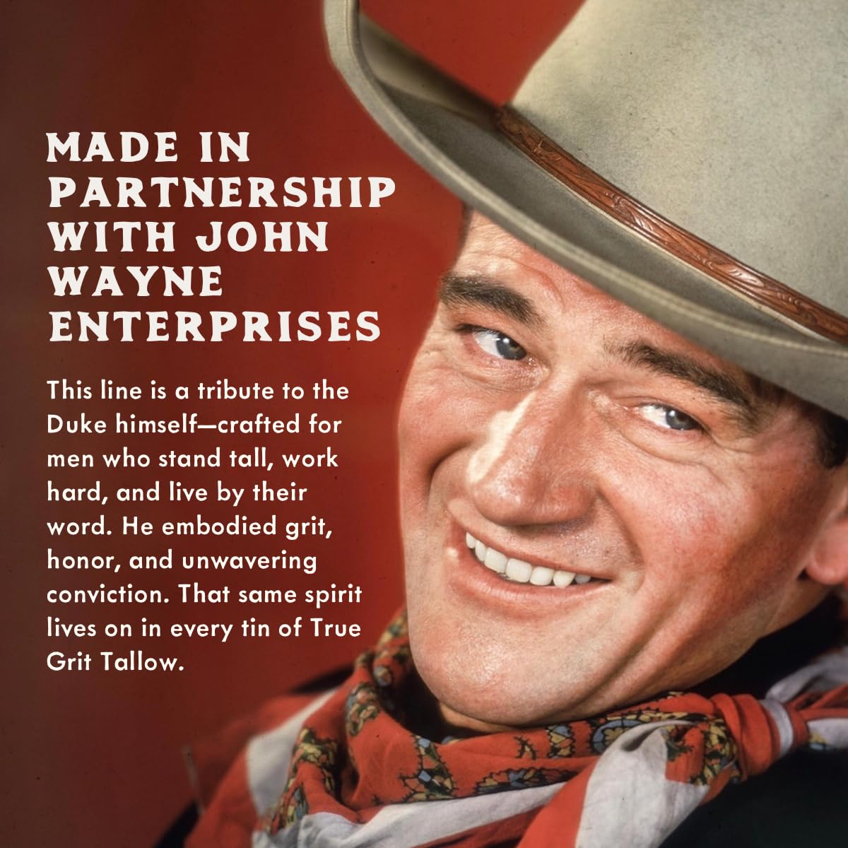 True Grit Tallow Salve | John Wayne Inspired Deep Moisture Balm for Sensitive Skin – Herb-Infused, Unscented – 2 oz