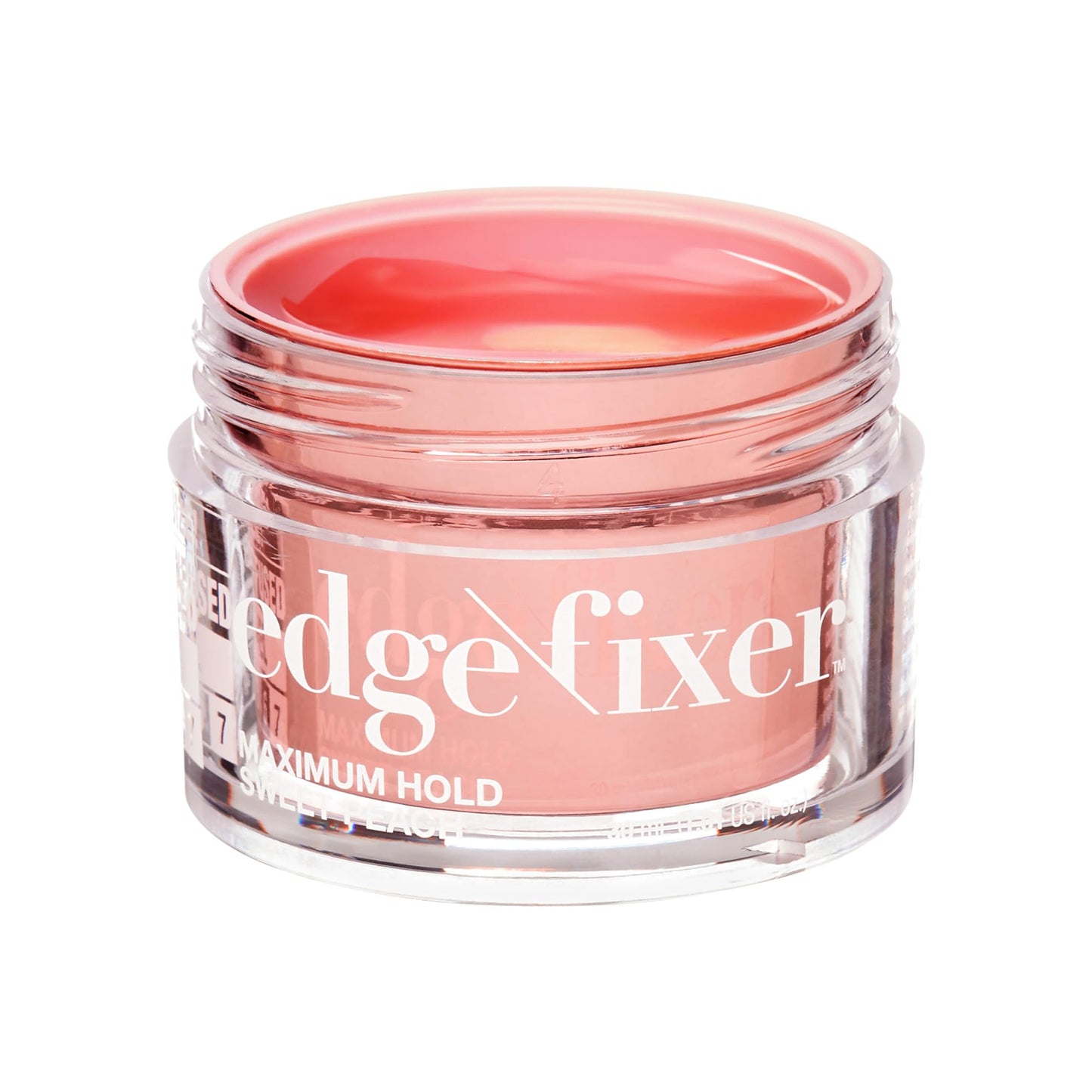 Kiss Colors & Care Maximum Hold Edge Fixer Gel for Curly Hair, Sweet Peach Scent, 1.01 Fl oz/30 ml, Infused with Biotin B7, 24hr Edge Control & Flyaway Hair Tamer, Non-Flaking, Non-Greasy Styling Gel