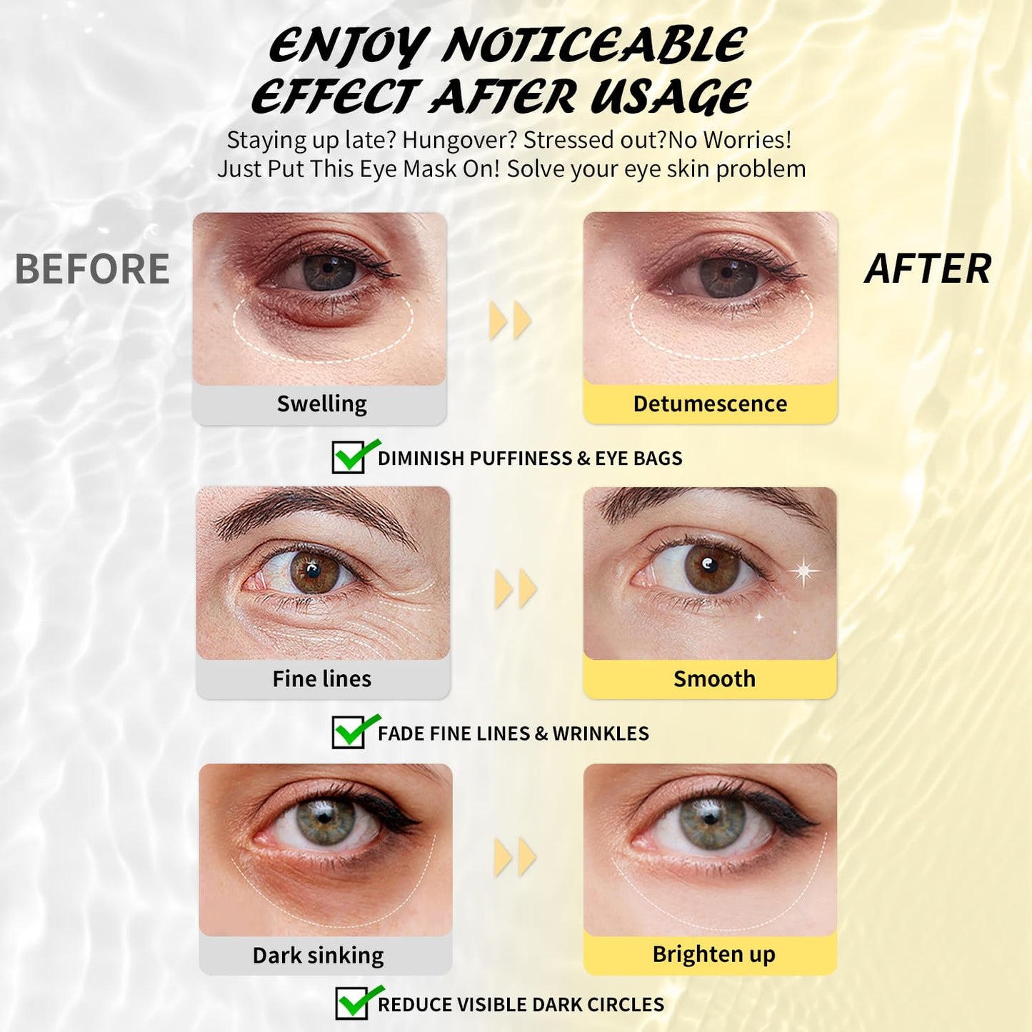 Maskiss Under Eye Patches (50 Pairs), Caffeine Eye Masks for Dark Circles Puffy Eyes Undereye Bags, Collagen Eye Patches for Wrinkles and Puffiness, Skin Care Gift for Her