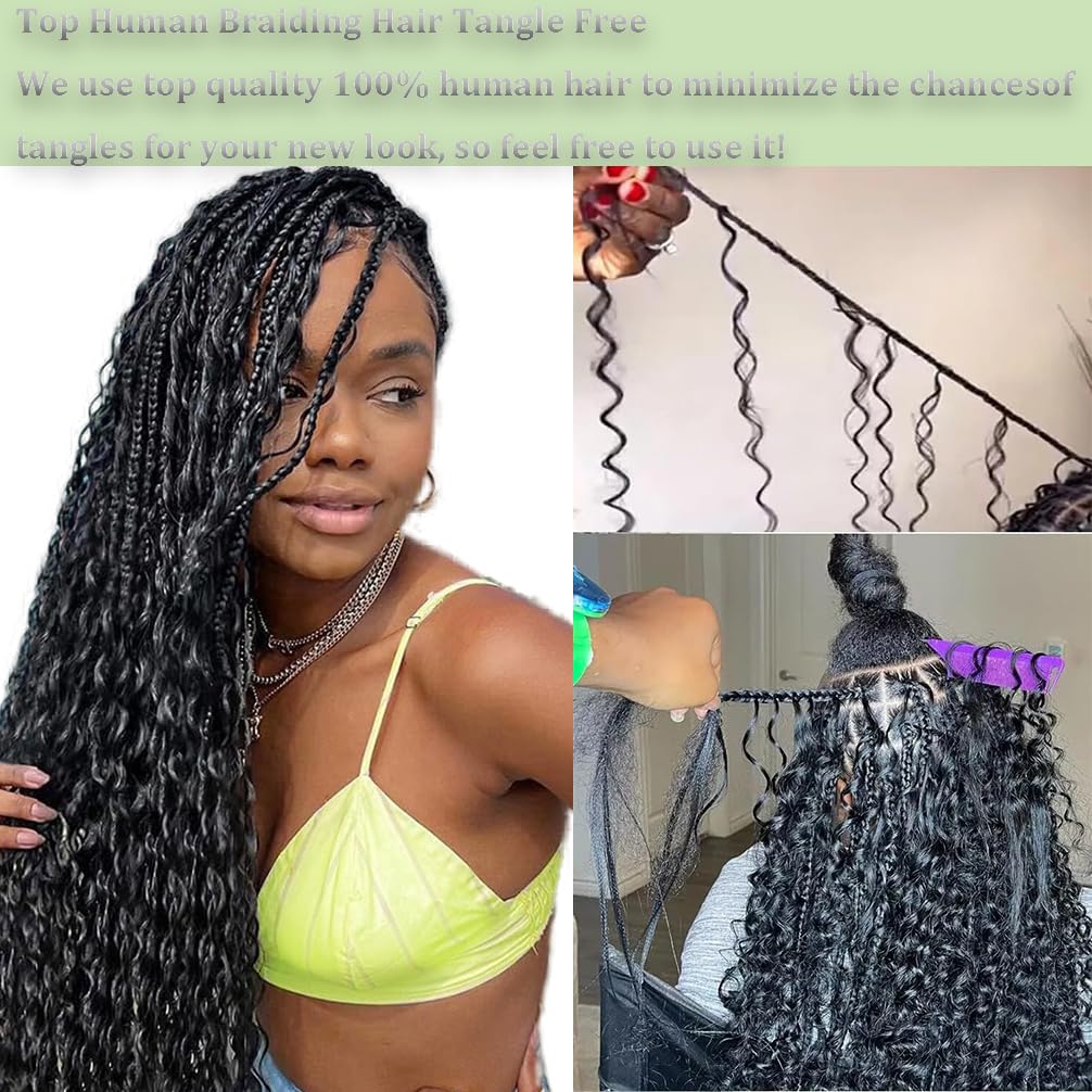 PXCPXC Human Hair Bundles Water Wave Full and Thick for Women Curly Burmese Human Hair Bundles 100% Unprocessed Wet and Wavy Hair Bundles Natural Black Color(18 inch)