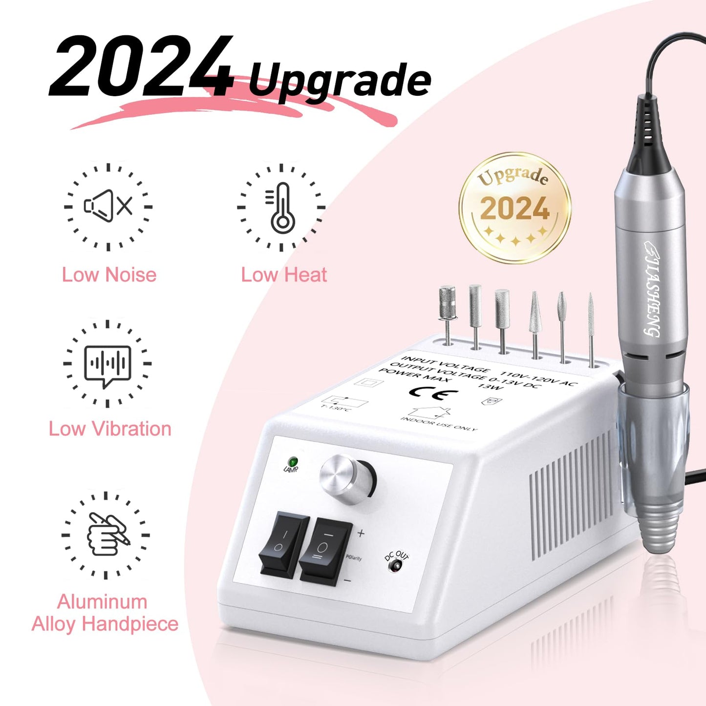 Jiasheng Professional Nail Drill, 20000rpm Electric Nail Drill Machine