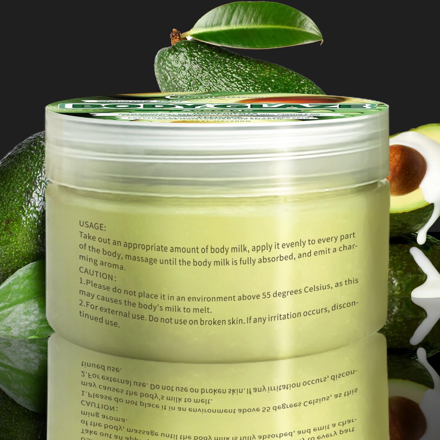 BEAUTYTURESS Avocado Body Butter – Deep Moisturizing Body Cream with Shea Butter & Vitamin E, Hydrates & Softens Dry Skin, High Mourishing, for All Skin Types