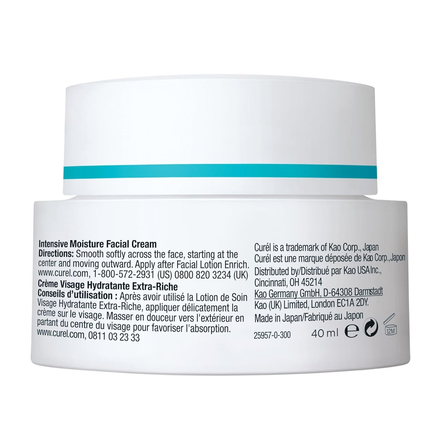 Curel Intensive Face Moisturizer Cream - Hydrating Anti-Aging Lotion for Sensitive Skin | 1.4 Oz