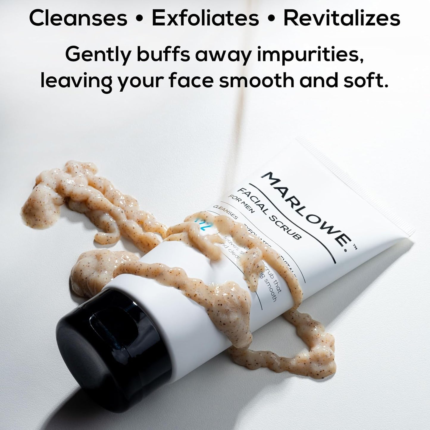 Marlowe. Men's Skin Care Set - Exfoliating Facial Scrub & Hydrating Moisturizer Duo | Vegan Daily Grooming Essentials