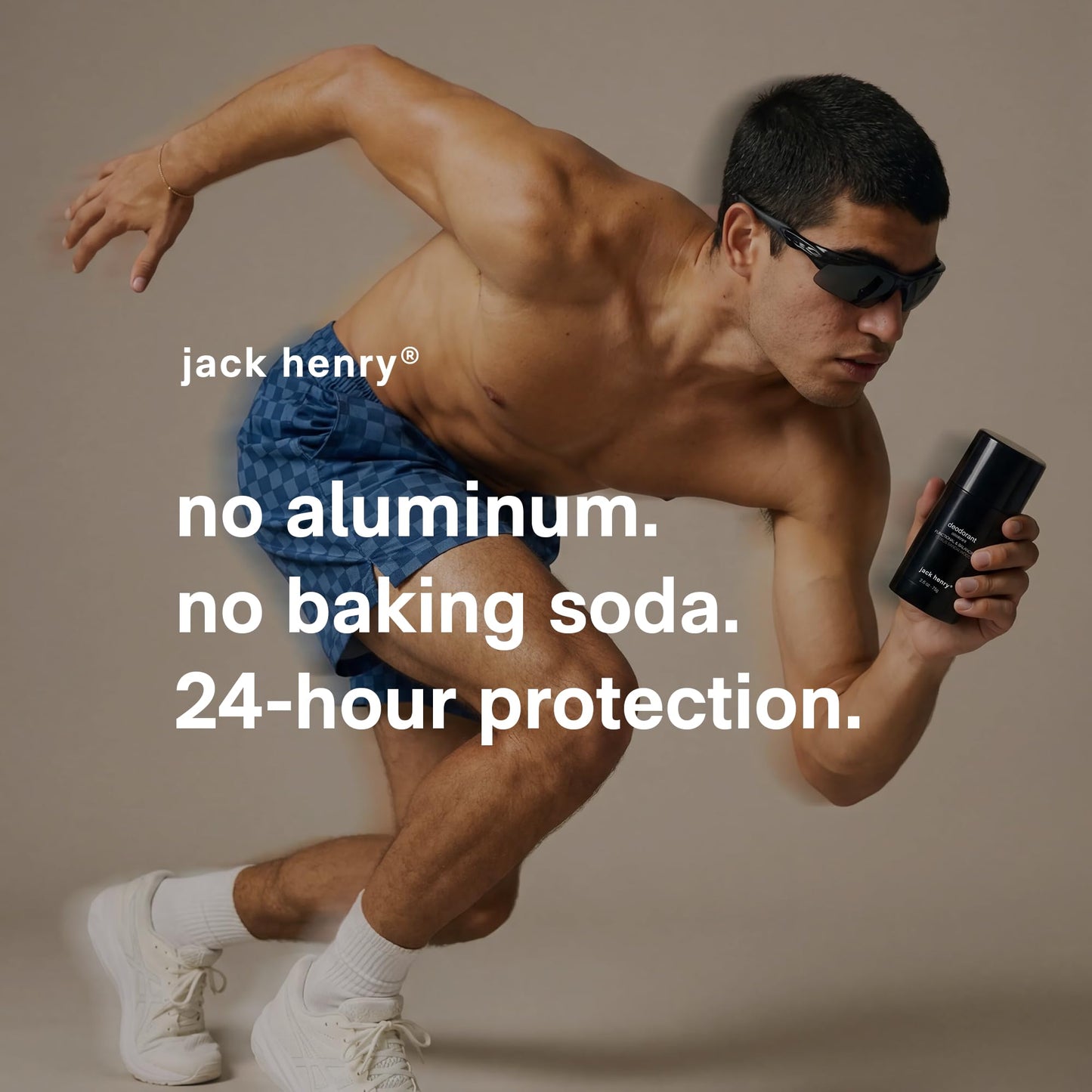 Jack Henry Natural Deodorant for Men and Women, Vegan Deodorant with Shea Butter Magnesium, Zinc and Probiotics, Coconut MCT, Aluminum-Free, Baking-Soda-Free, Citrus Sandalwood Scent, 2.65 oz