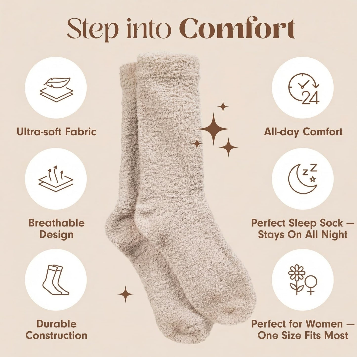 Unboxme Gifts Warm & Cozy Ultra-Luxe Cloud Socks for Women & Men - Super Soft Luxurious Sleep Socks, Thoughtful Gifts for Mom & Her