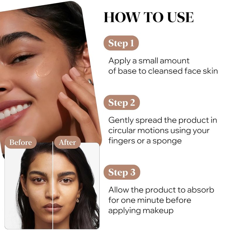 Silicone Face Primer - Blurs Pores & Hydrates Skin for Flawless Makeup | Oil-Free, Lightweight, Vegan